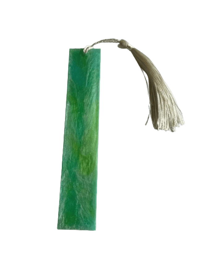 Marque page vert à motif écaille