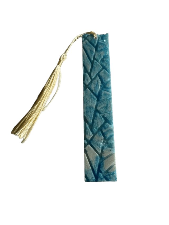 Marque page bleu à motif losange