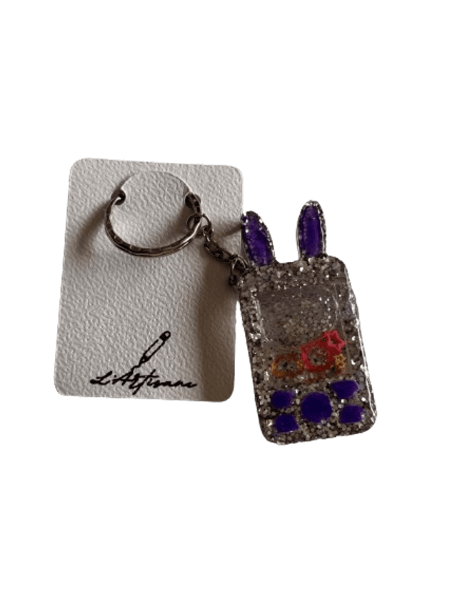 Porte clé shaker téléphone lapin