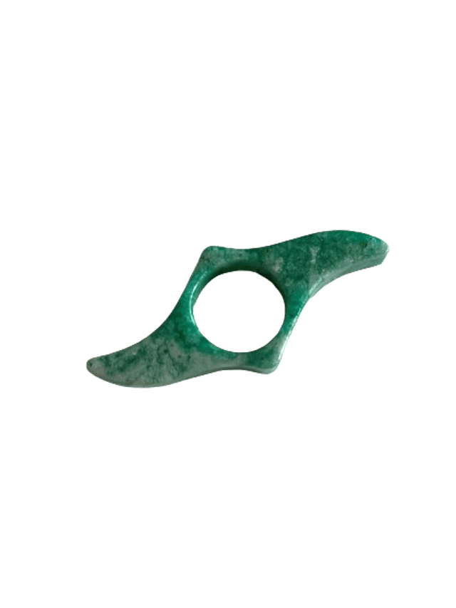 Bague de lecture vert et blanche